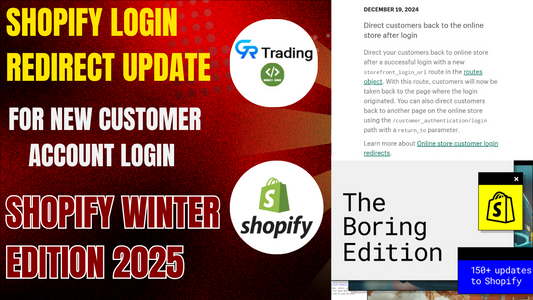Shopify Login Redirect Update : Shopify Winter Edition 25