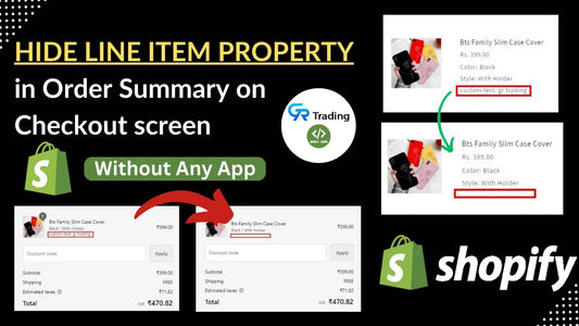 Shopify line item properties setup for product customization and hide it from user