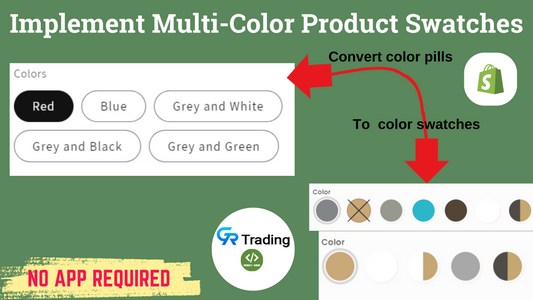 Implement color swatches to multi-color products in Shopify theme