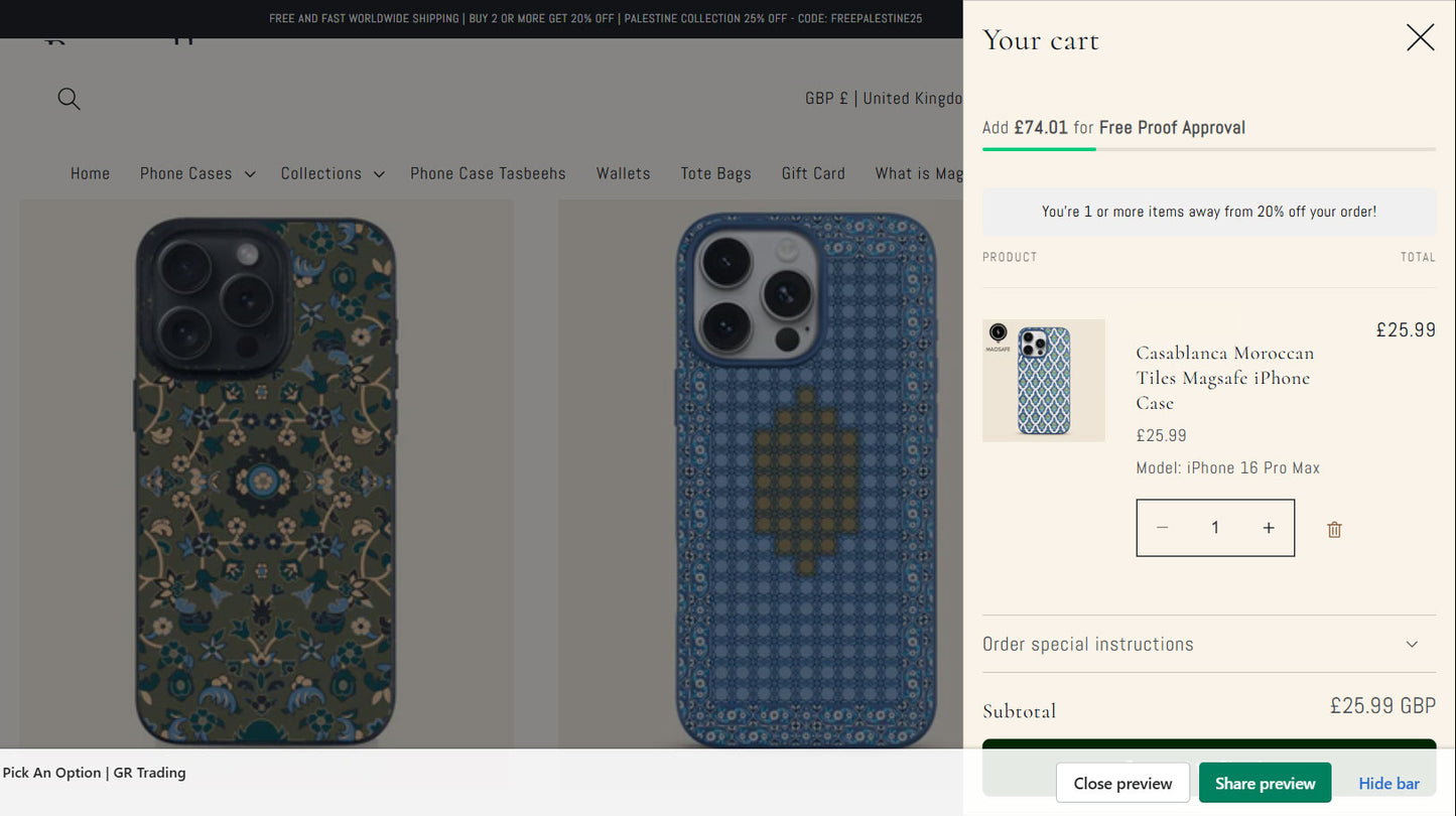 Enable Progress bar in Website