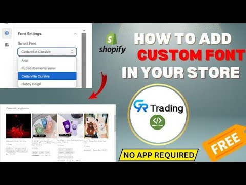 How to change custom font on Shopify store