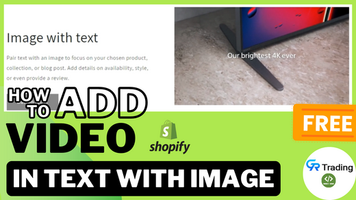 How can I add a video to an "Image with Text" section in my Shopify theme?