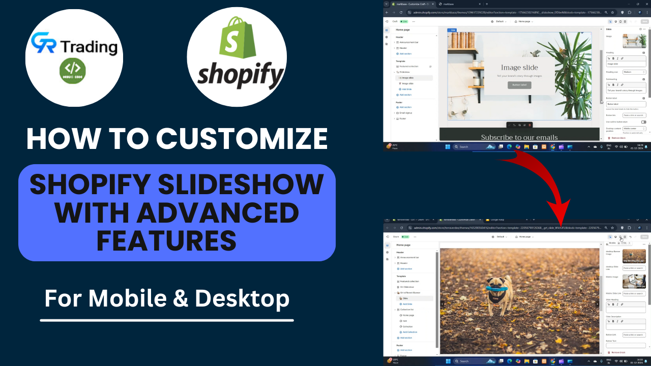 Customize Shopify Slideshow With Advanced Features For Desktop & Mobile